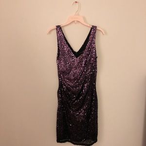 David Meister Pink Ombré Sequin Dress